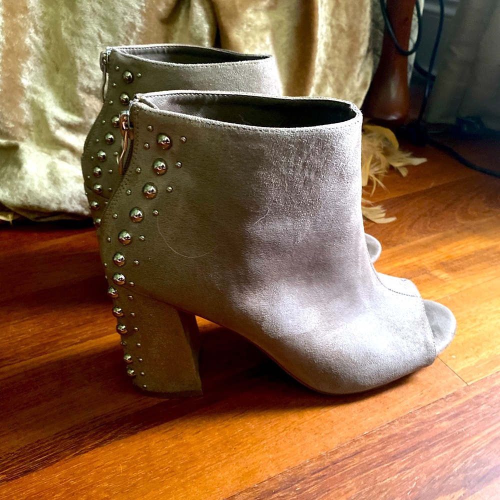 Madden Girl ARLA Open Toe Ankle Boot in Taupe